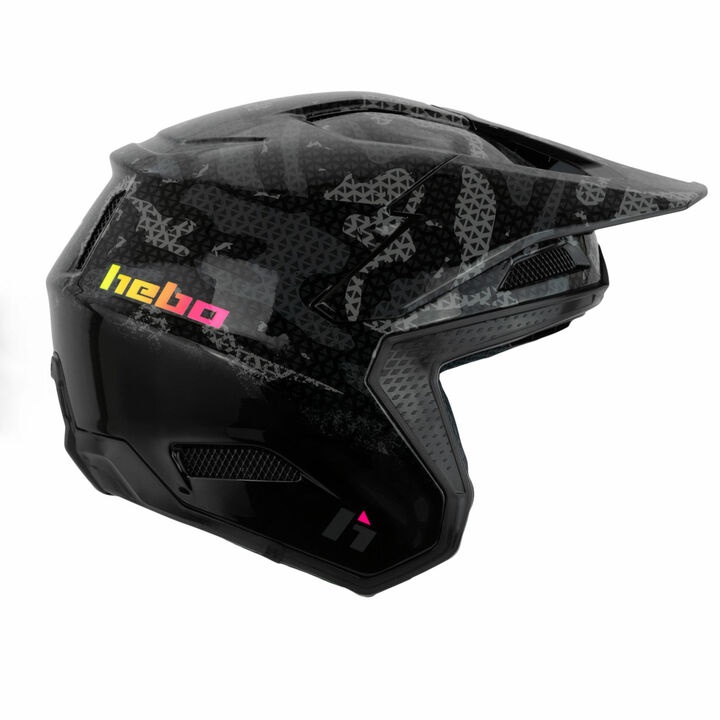 HEBO Trialhelm Zone Pro Fiberglas Farbe: schwarz matt